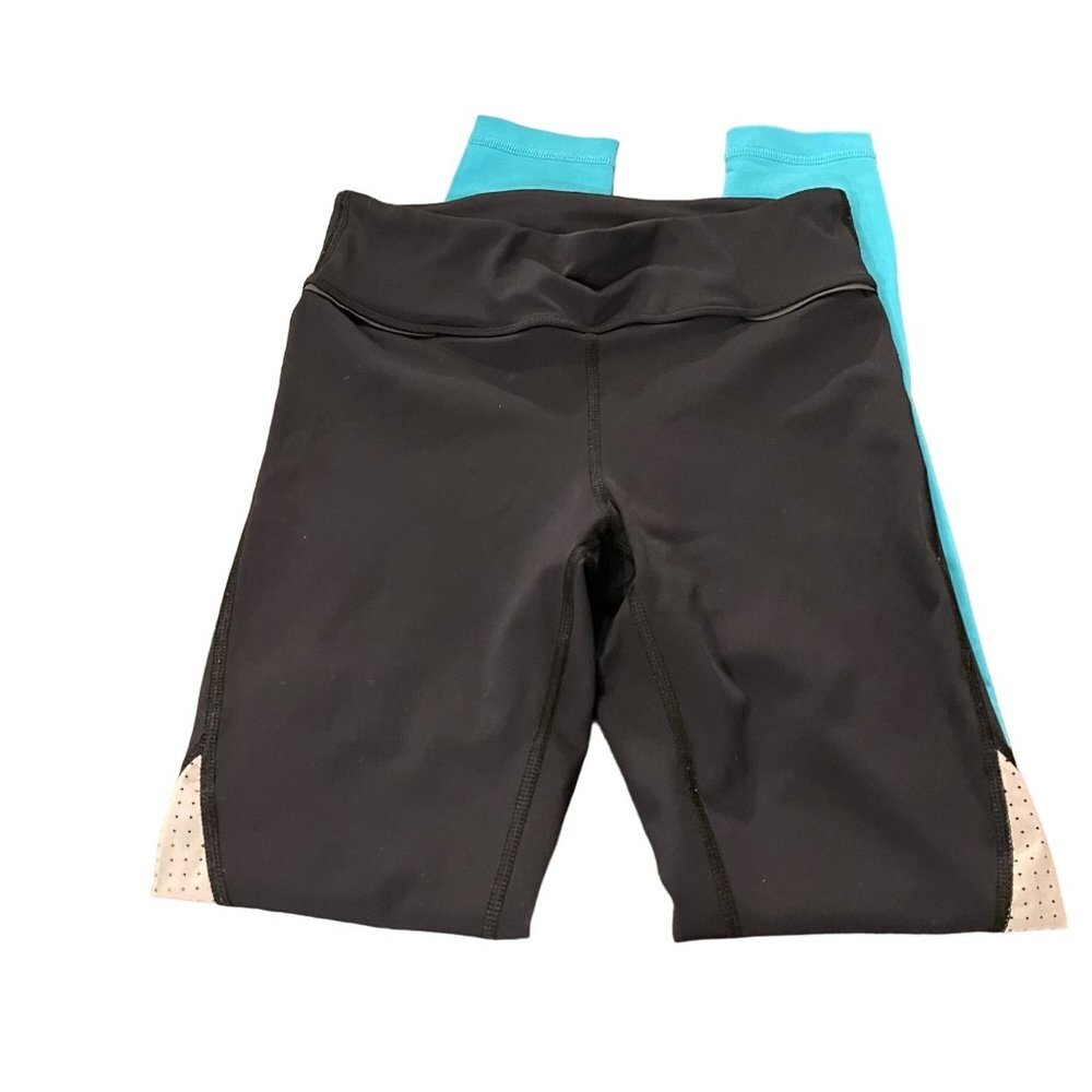 Alala Tri-Colored Mid Rise Stretch Leggings Black size Xsmall